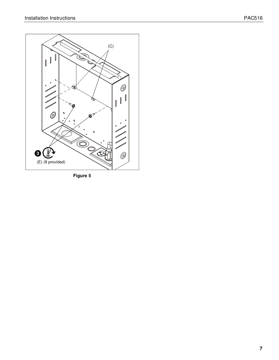 Chief Manufacturing PAC516 installation instructions Provided 