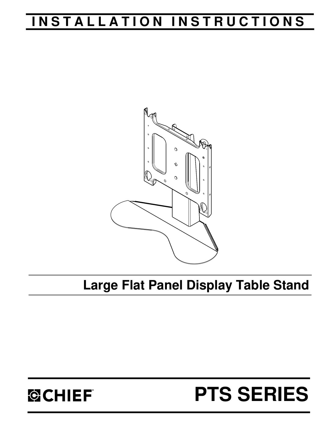 Chief Manufacturing PTS Series installation instructions 