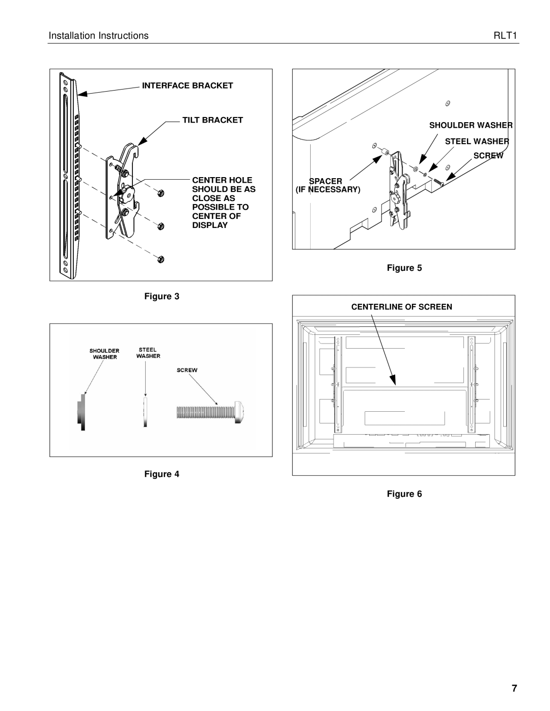 Chief Manufacturing RLT1 installation instructions 