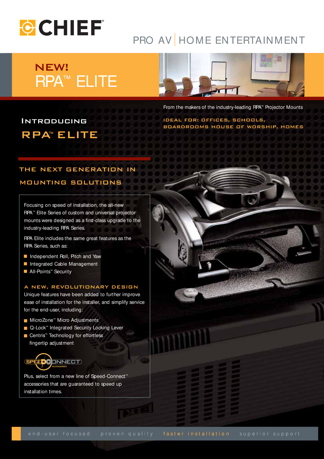 Chief Manufacturing RPMA, RPMC, RPA4000 manual RPA Elite 