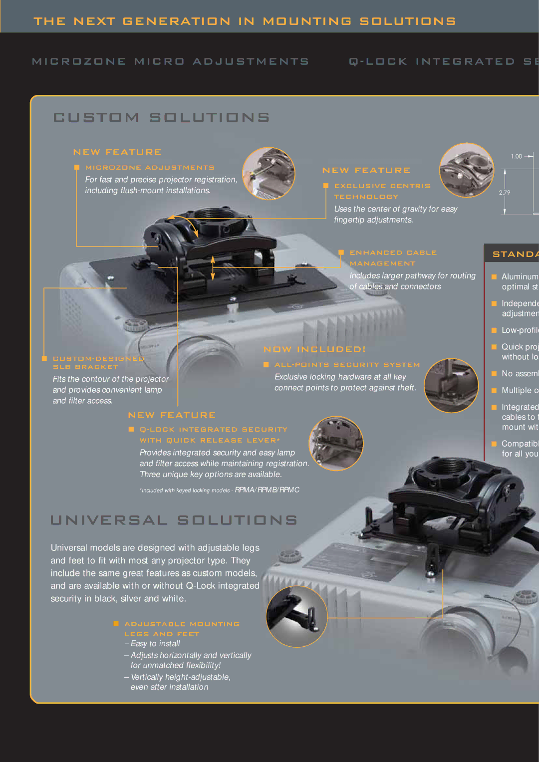 Chief Manufacturing RPA4000, RPMC, RPMA manual NEW Feature, Standa, NOW Included 