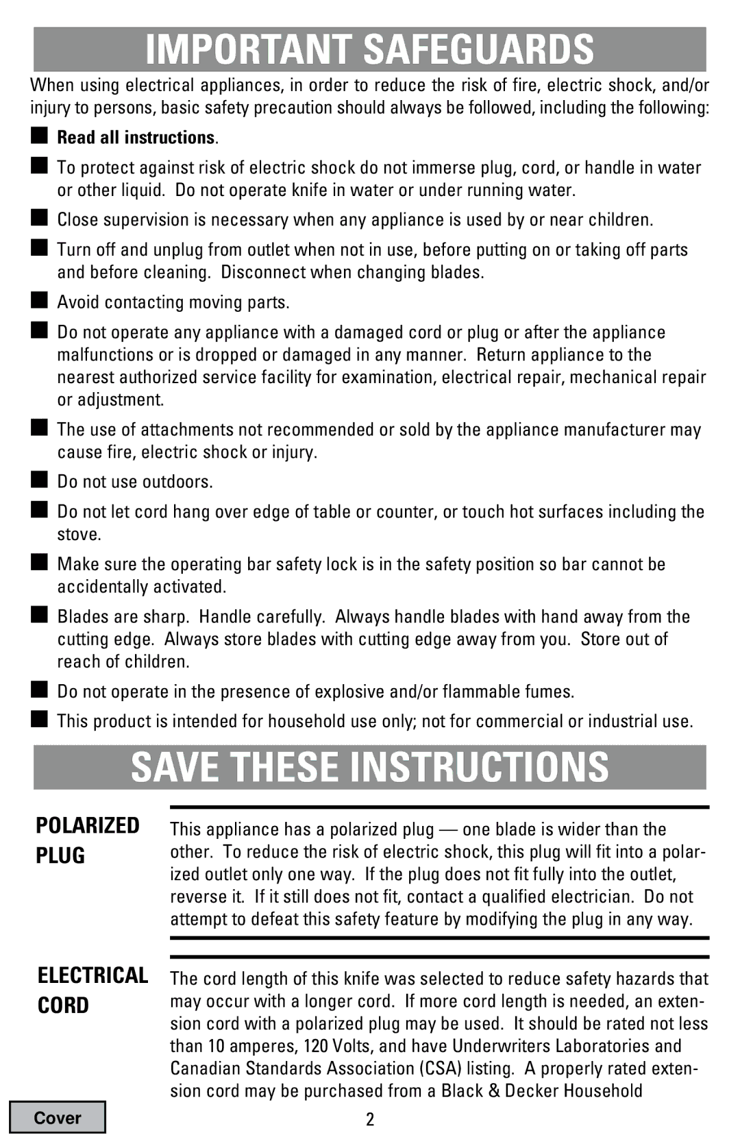 China Household Electrical Appliance EK300 manual Important Safeguards, Read all instructions 