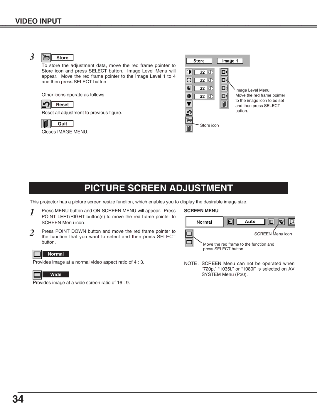 Christie Digital Systems 38-viv003-01 user manual Provides image at a normal video aspect ratio of 4 