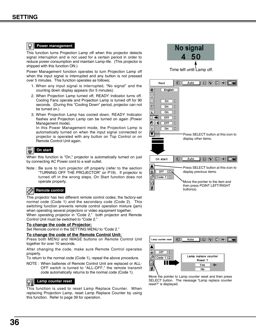 Christie Digital Systems 38-viv003-01 To change the code of Projector, To change the code of the Remote Control Unit 