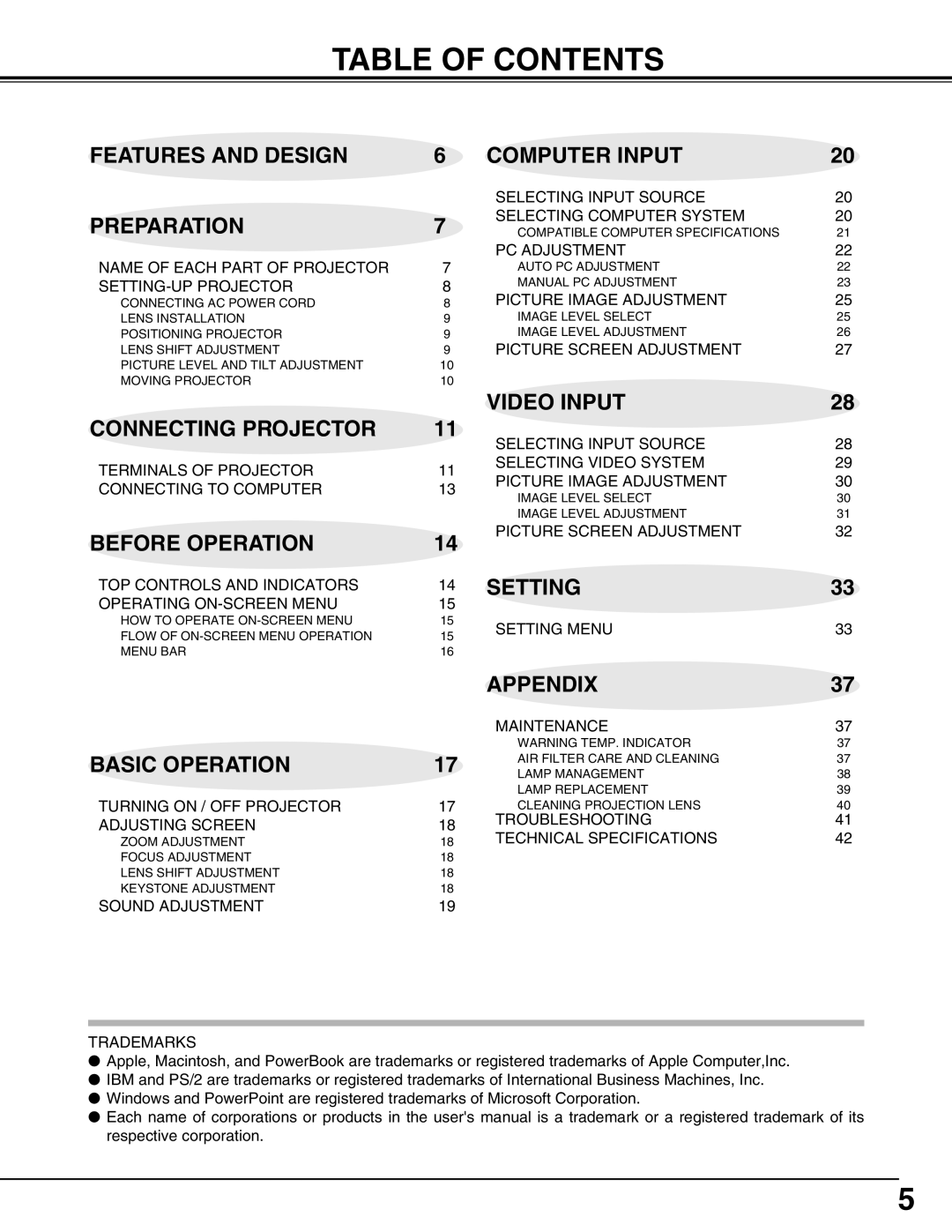 Christie Digital Systems 38-VIV210-01 user manual Table of Contents 