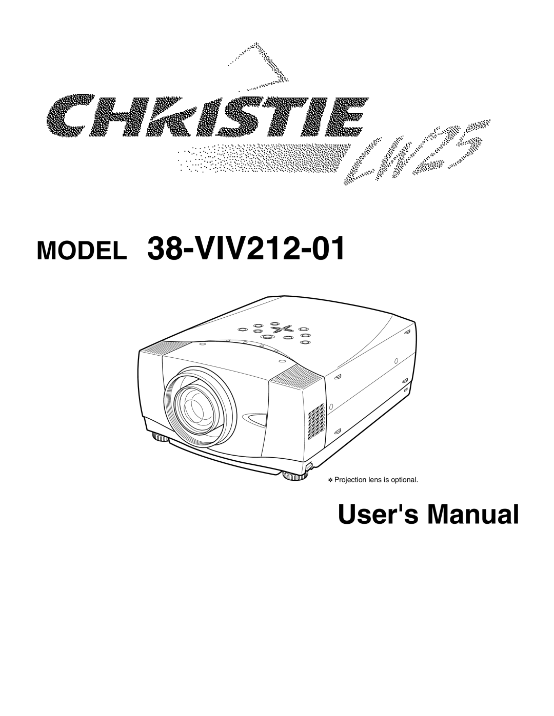 Christie Digital Systems 38-VIV212 user manual Model 