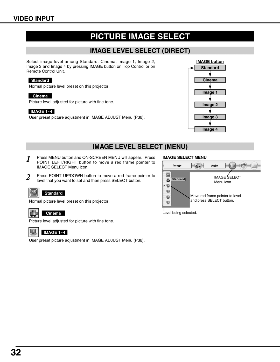 Christie Digital Systems 38-VIV303-01 user manual Cinema, Picture level adjusted for picture with fine tone 