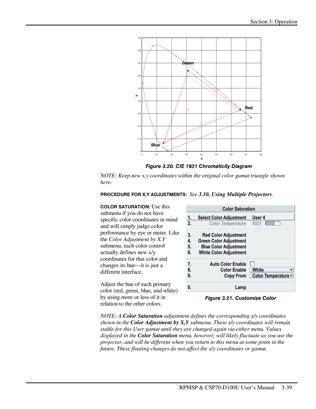 Christie Digital Systems CSP70 user manual See 3.10, Using Multiple Projectors 