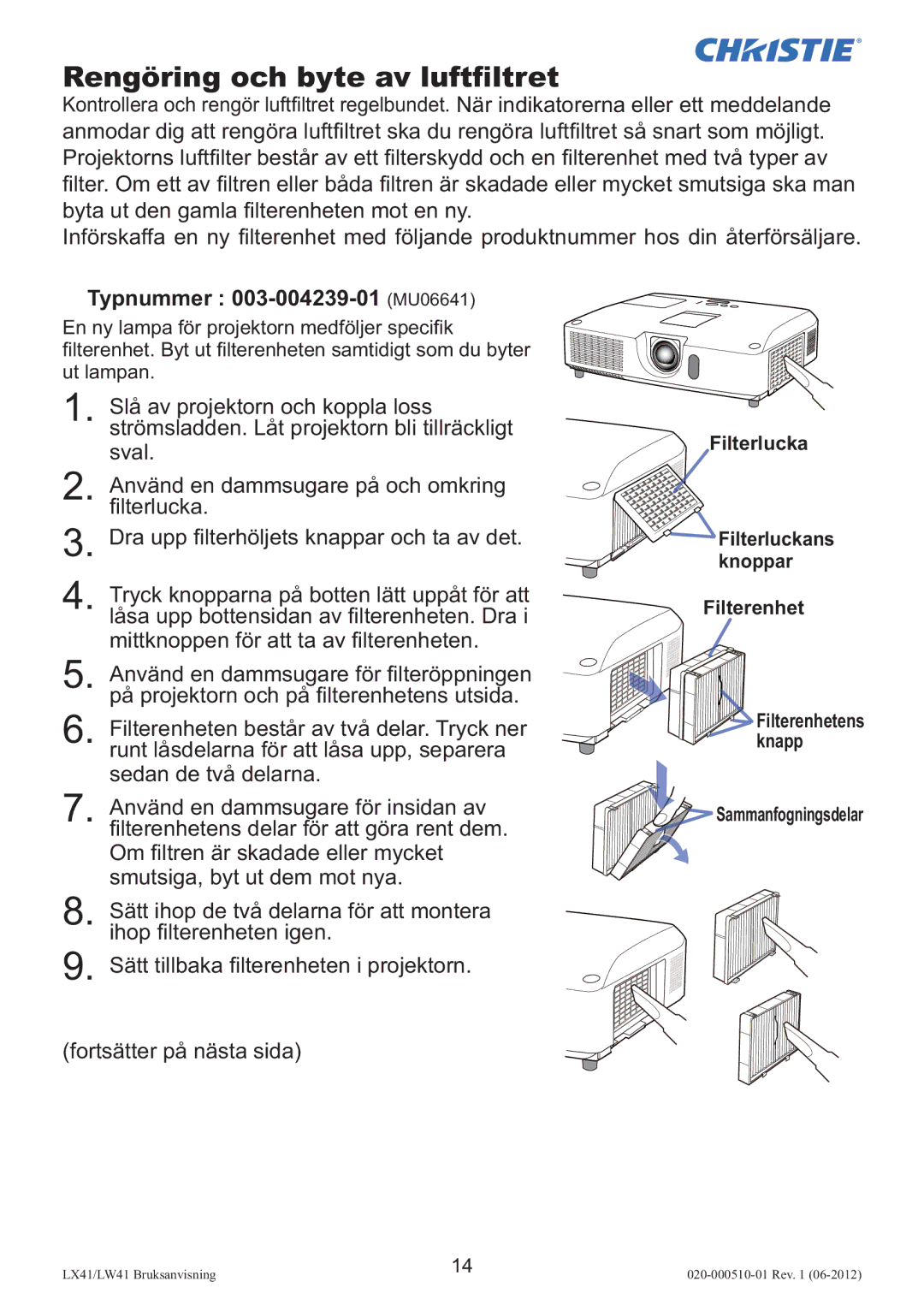 Christie Digital Systems LW41 setup guide 