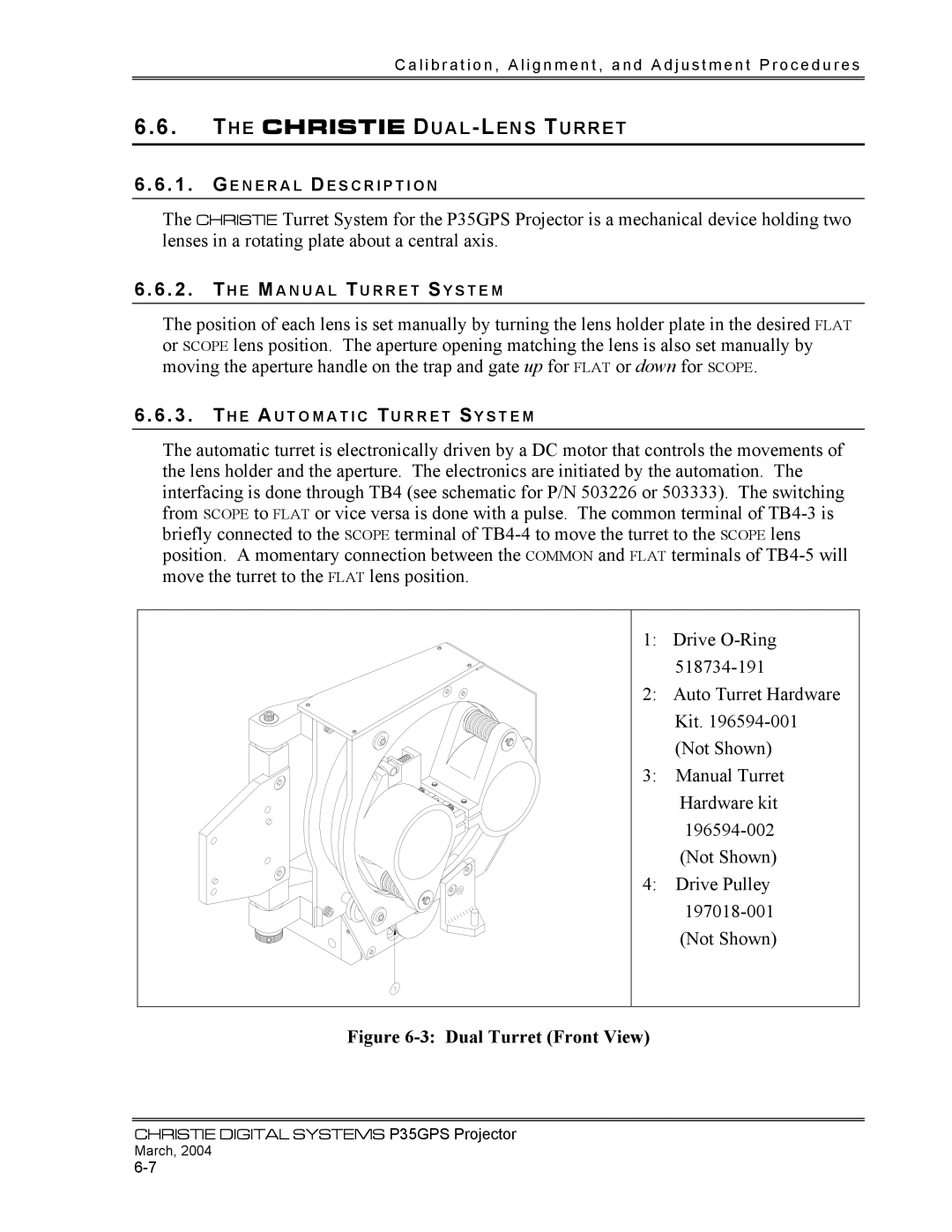 Christie Digital Systems P35GPS-MT, P35GPS-AT operating instructions Christie Dual -LENSTURRET 