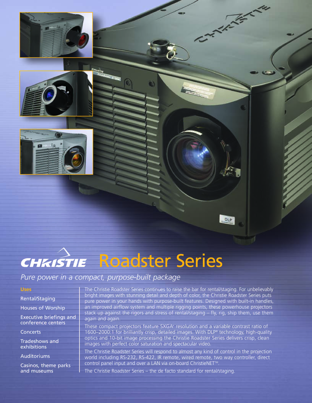 Christie Digital Systems Roadster Series manual 