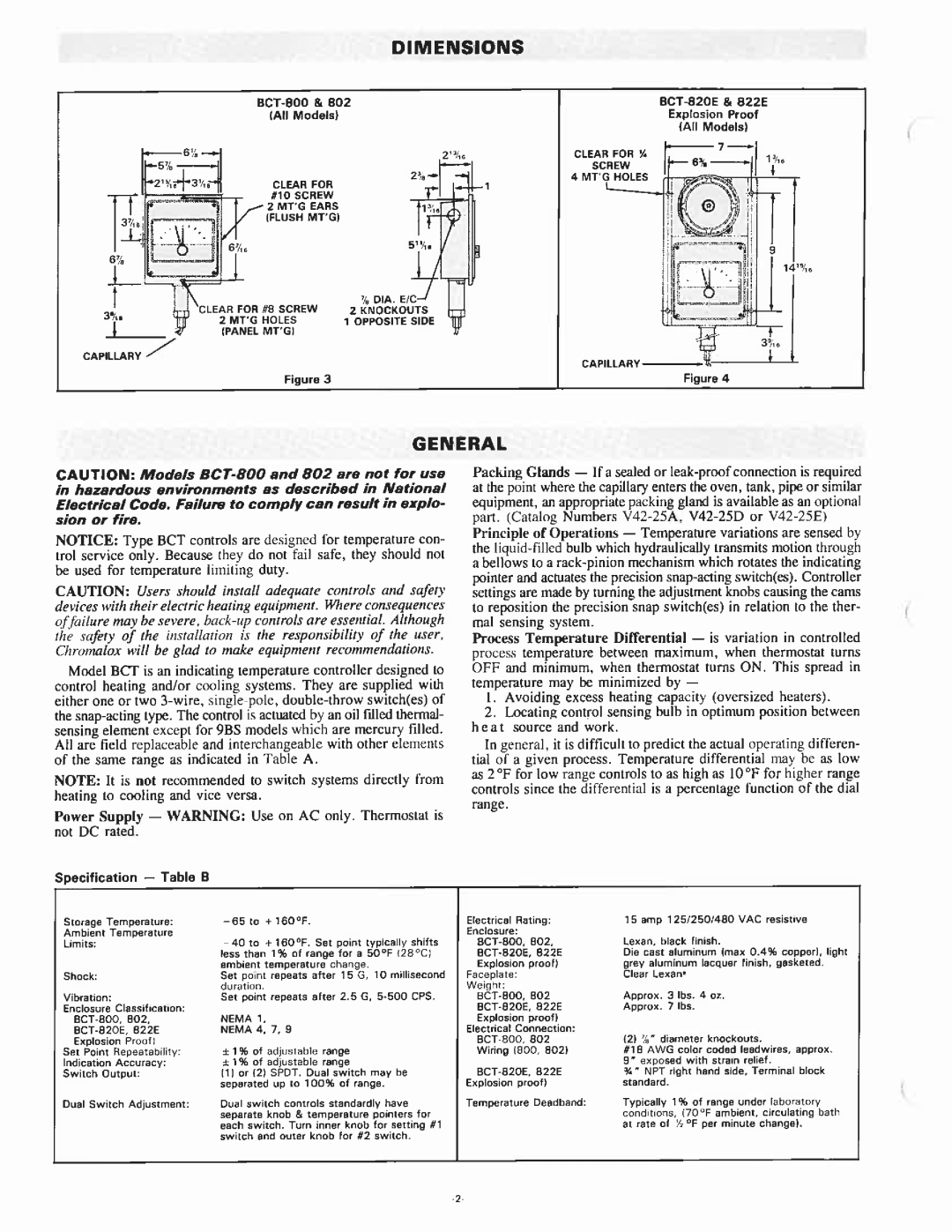 Chromalox BCT-800, BCT-820E manual 