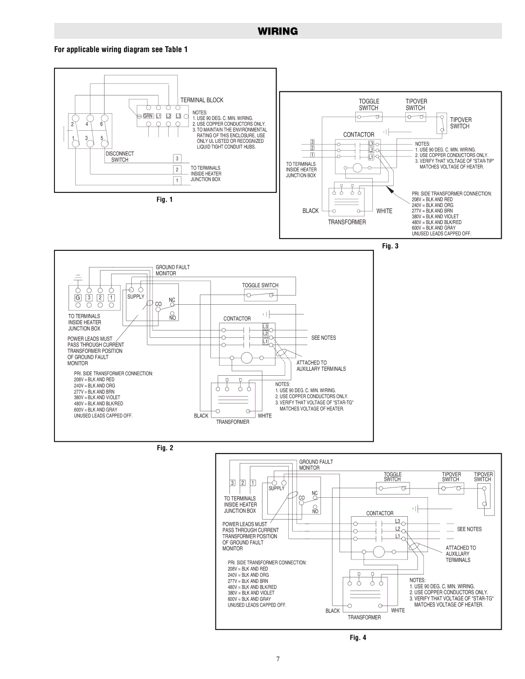 Chromalox DS-50600 installation instructions Wiring 