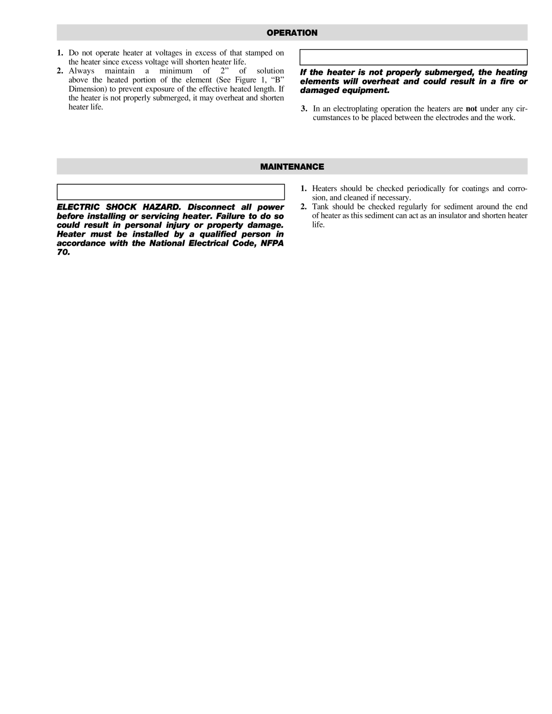 Chromalox PD422-4 operating instructions Maintenance 