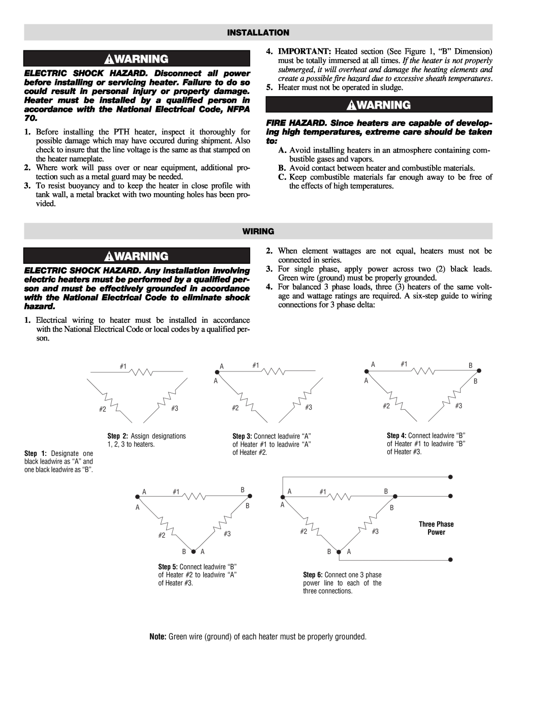 Chromalox PD422-4 operating instructions Installation, Wiring 