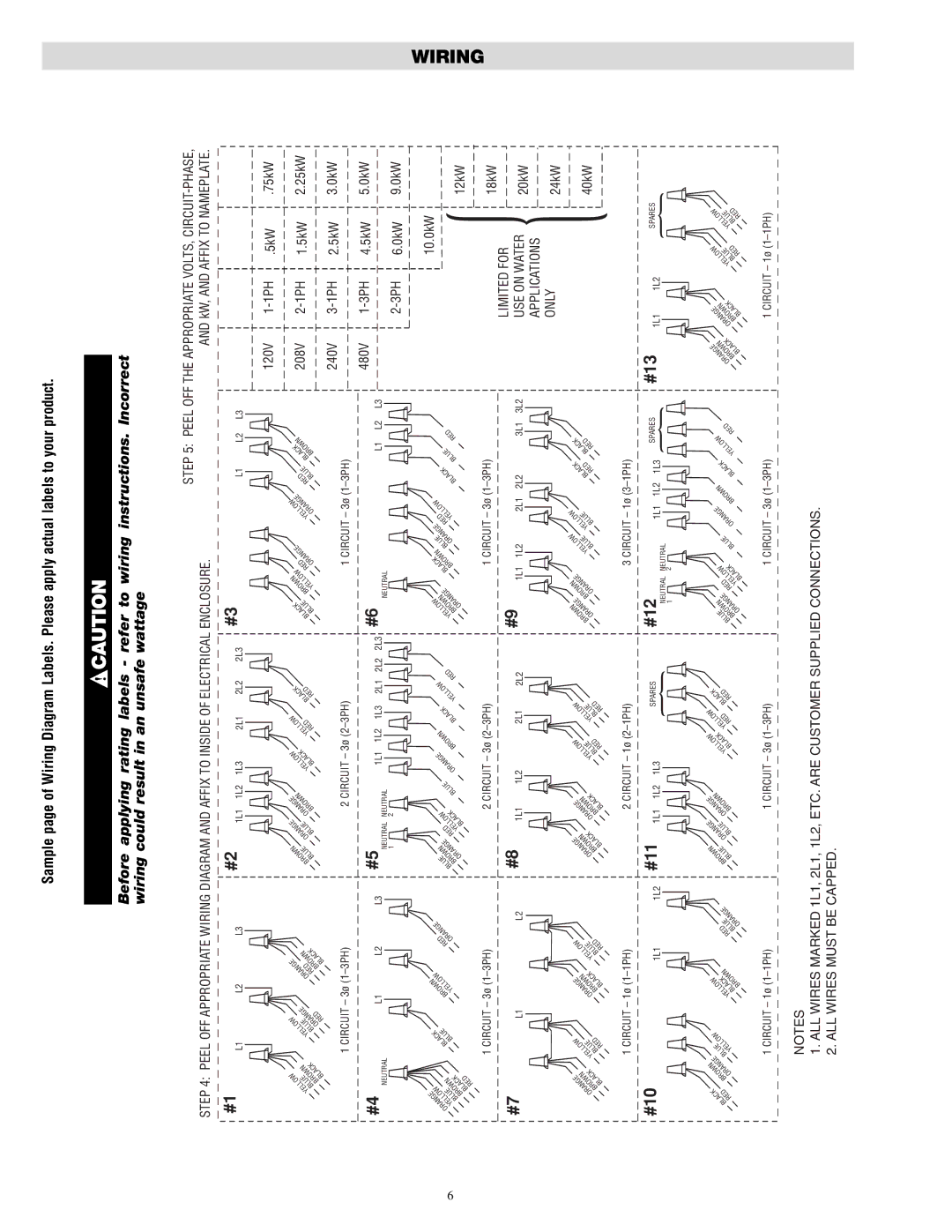 Chromalox PE414-3 specifications Incorrect, Instructions, Refer to wiring Wattage, #11 