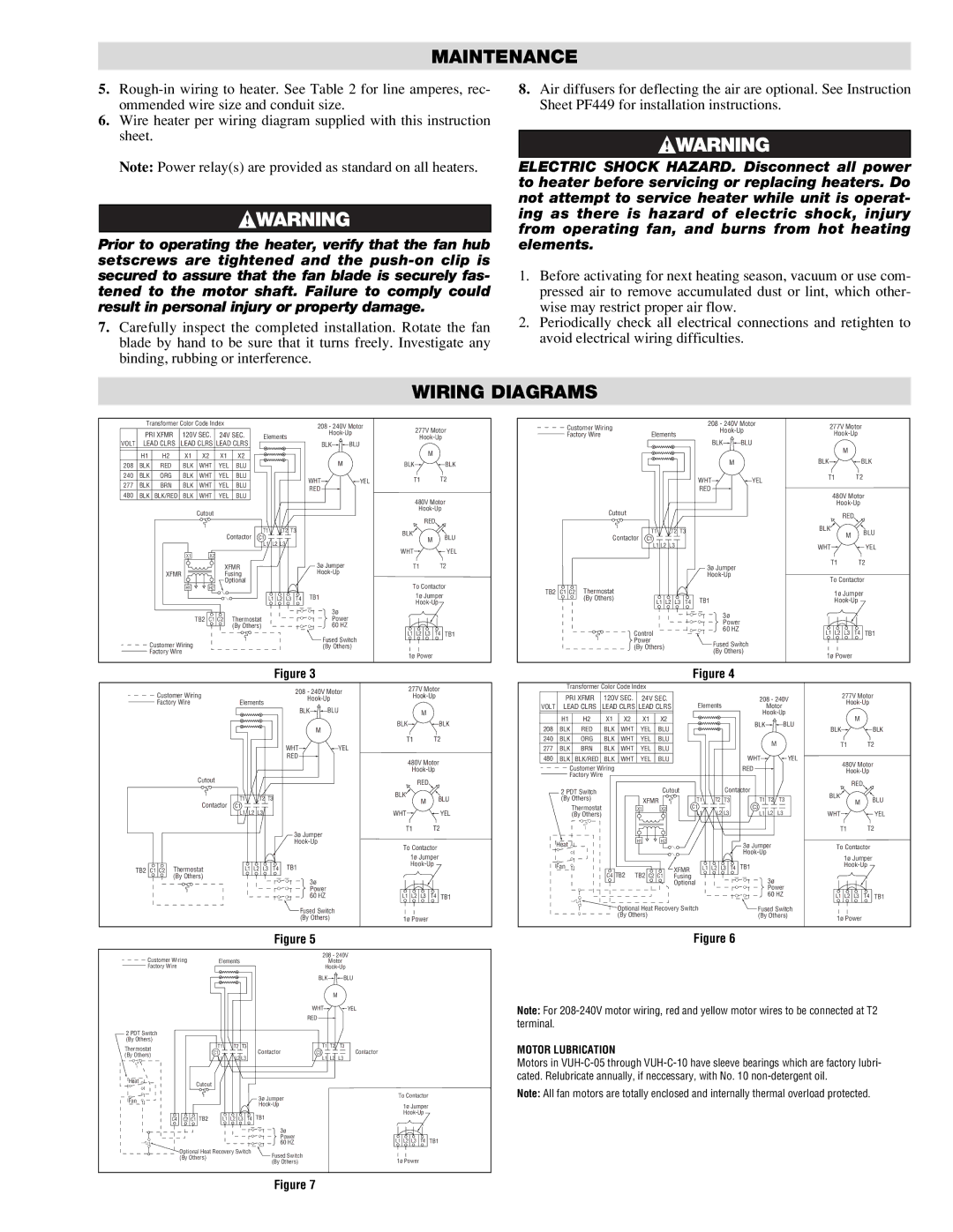 Chromalox PF450-5 specifications Maintenance, Wiring Diagrams 