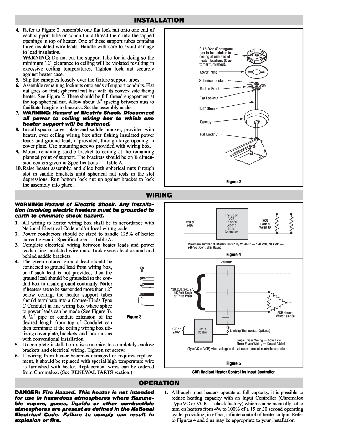 Chromalox PG417-3 specifications Wiring, Operation, Installation 