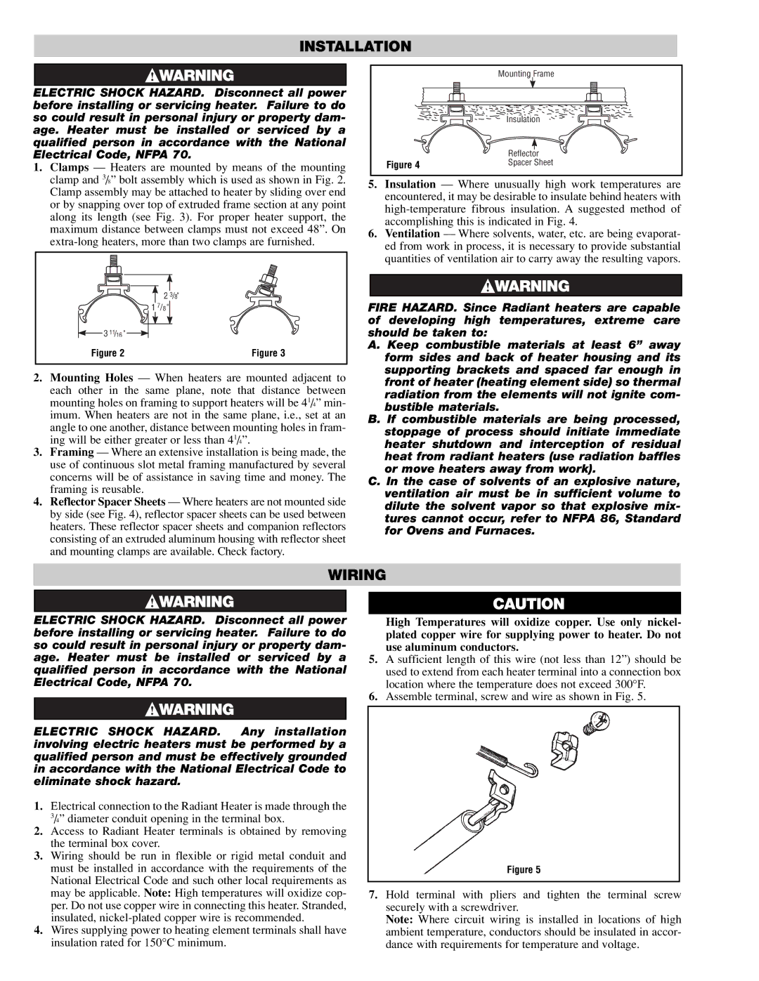 Chromalox PG421-1 specifications Installation, Wiring 