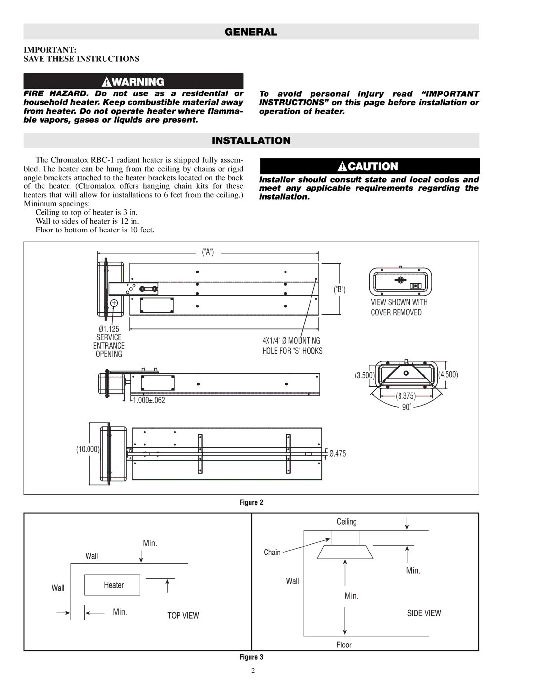 Chromalox PG442 specifications General, Installation 