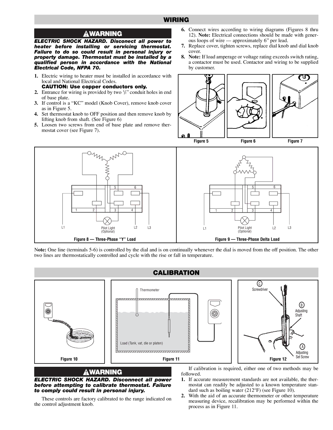 Chromalox PK407-3, PK407-4 specifications Wiring, Calibration 