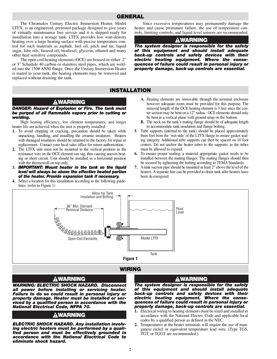 Chromalox PN403-1 specifications General, Installation, Wiring 