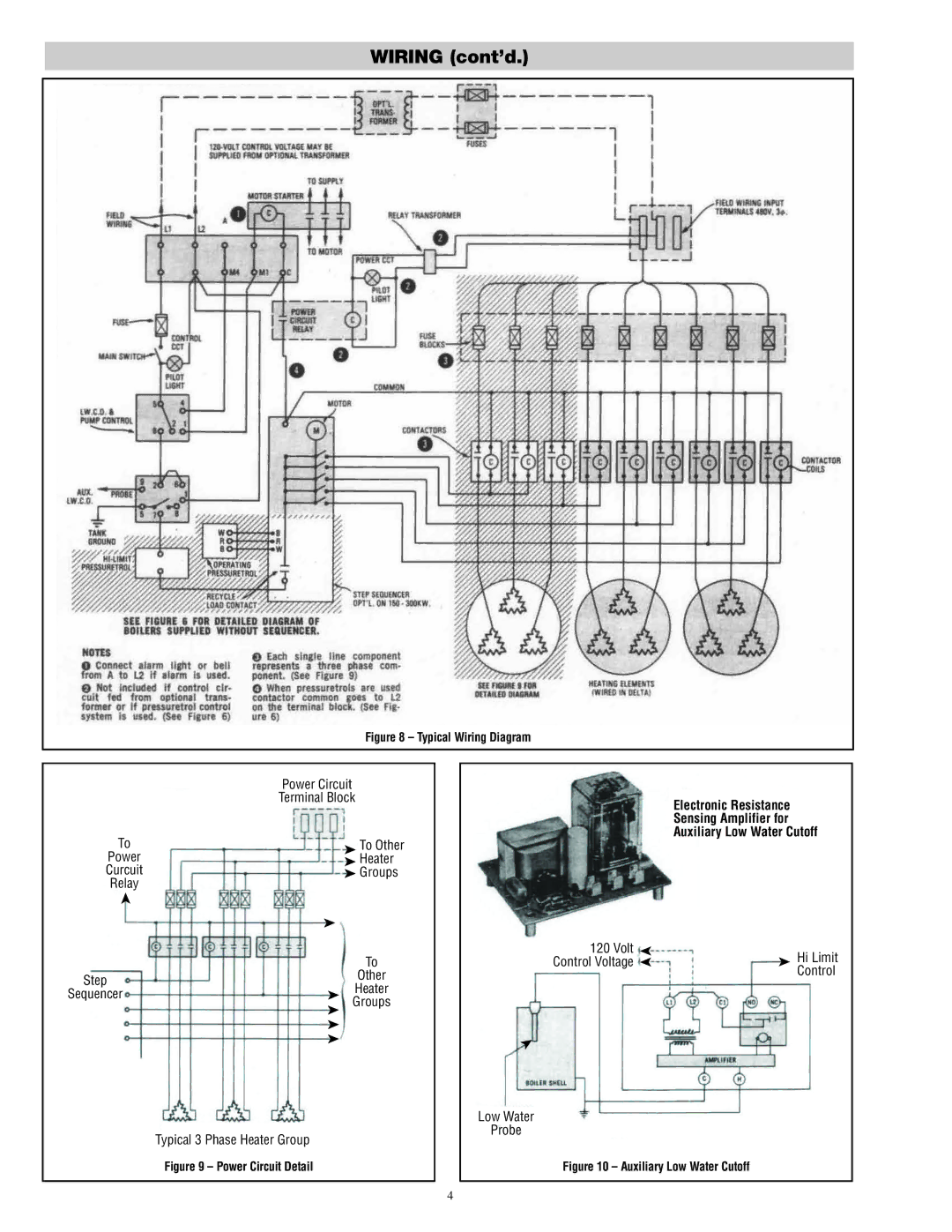 Chromalox PQ404-6 specifications Wiring cont’d 