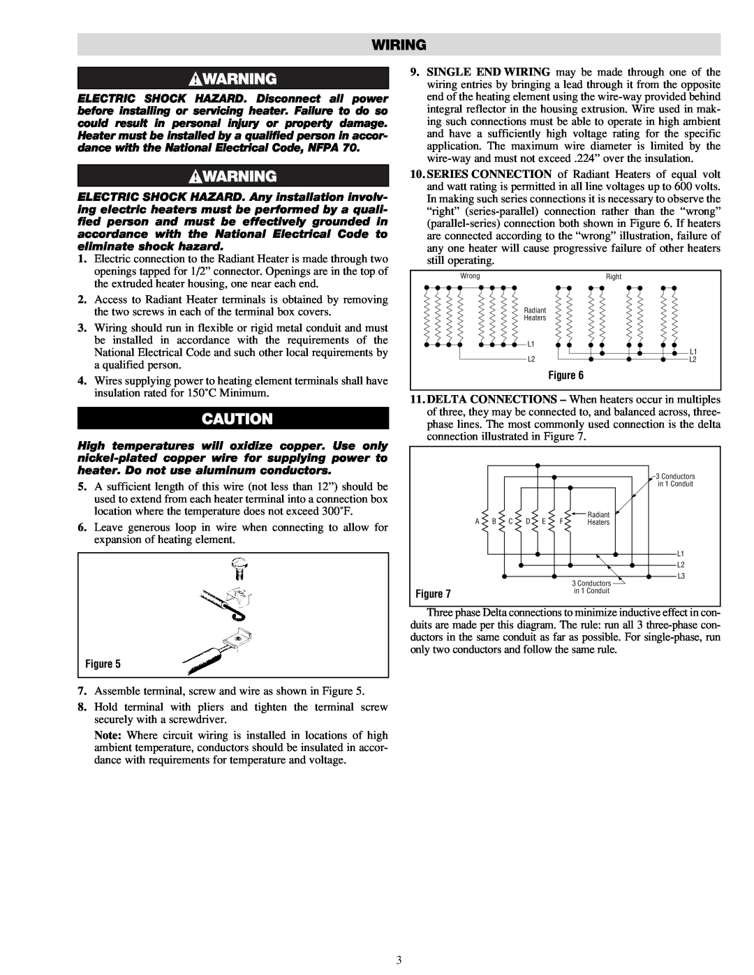 Chromalox RAD-2063BX35 specifications Wiring 