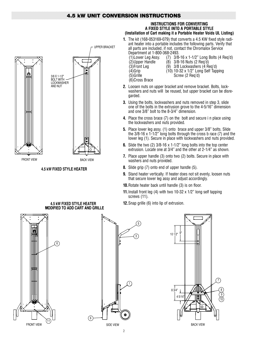 Chromalox STAR-05A, STAR-14A, STAR-06A manual KW Unit Conversion Instructions 