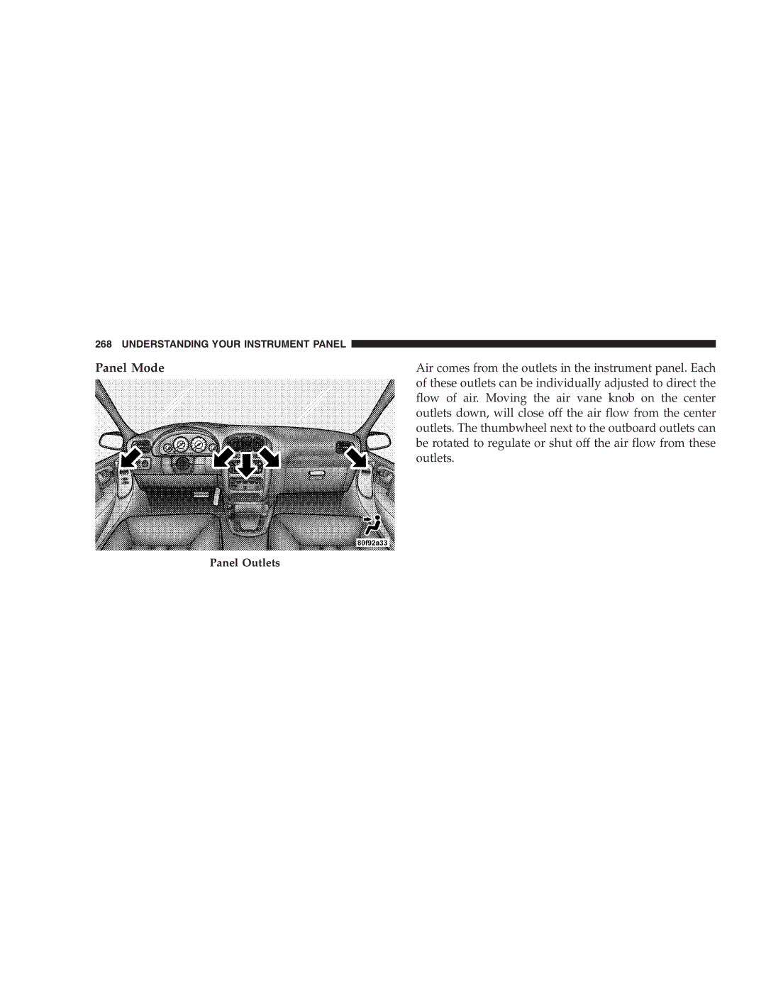 Chrysler 2005 Town and Country manual Panel Mode 