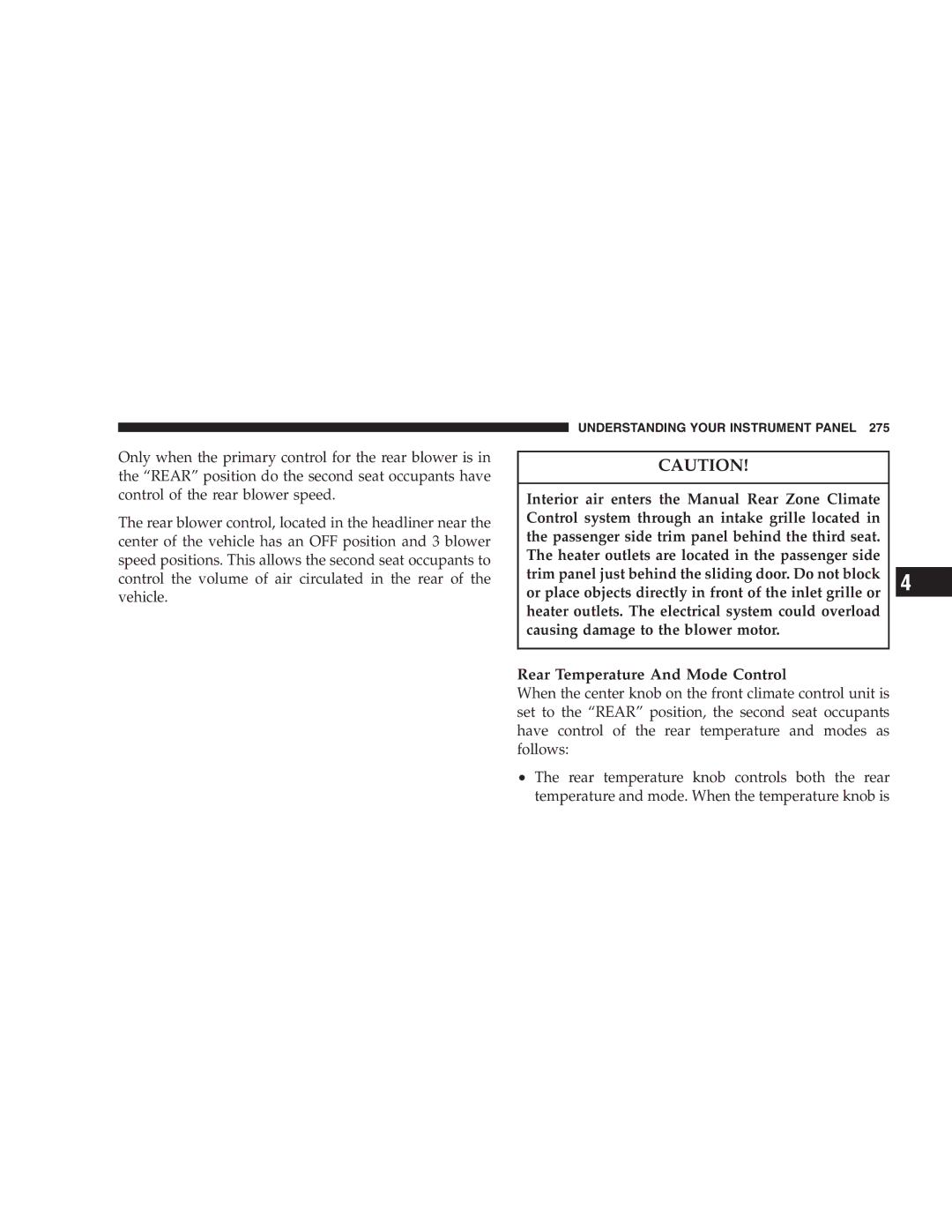 Chrysler 2005 Town and Country manual Understanding Your Instrument Panel 