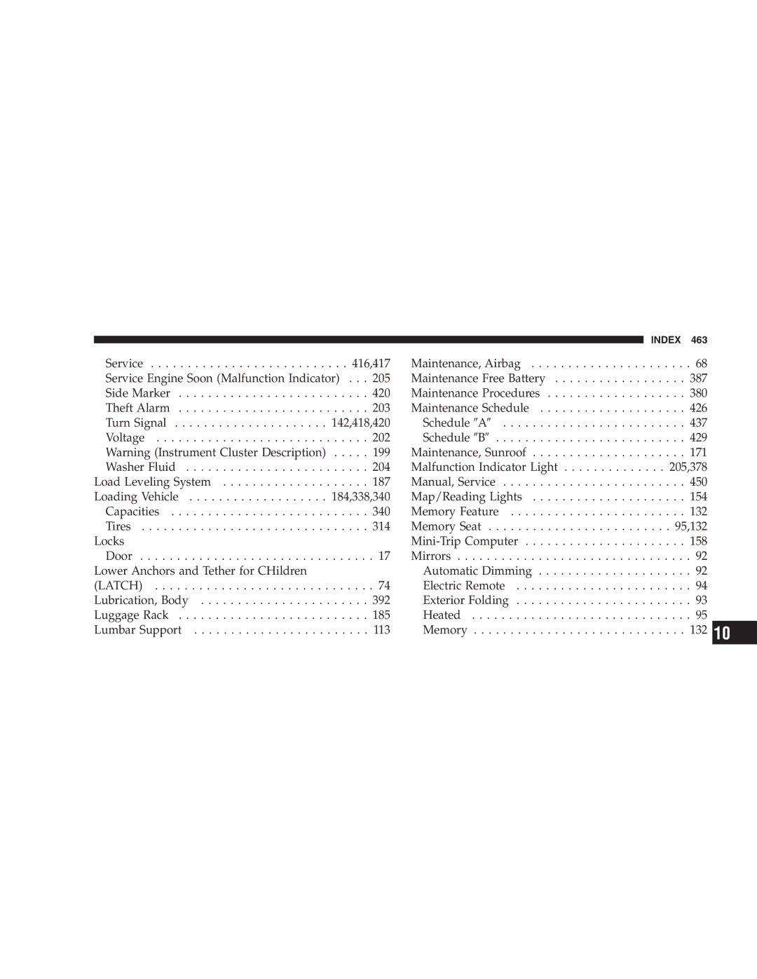 Chrysler 2005 Town and Country manual Latch 