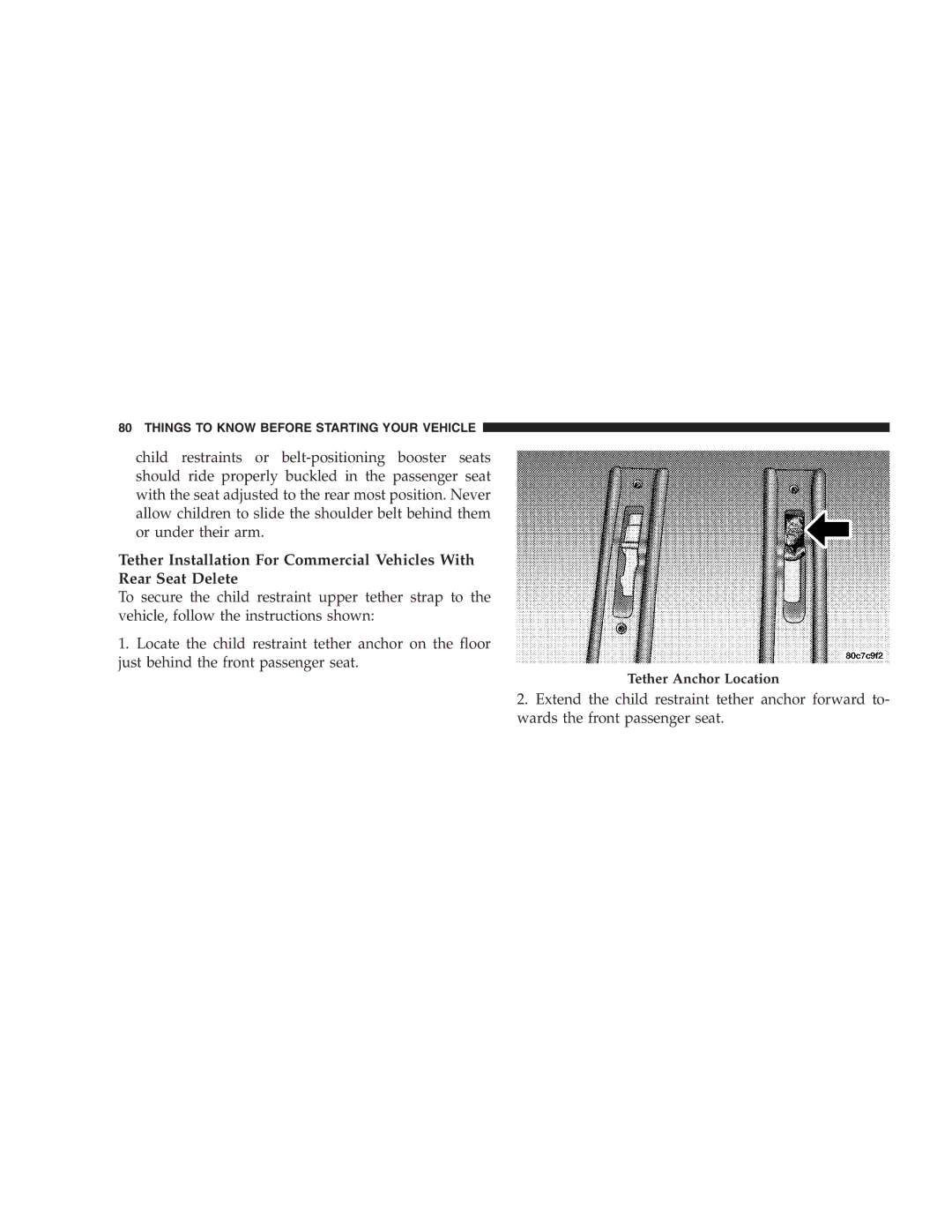 Chrysler 2005 Town and Country manual Tether Anchor Location 