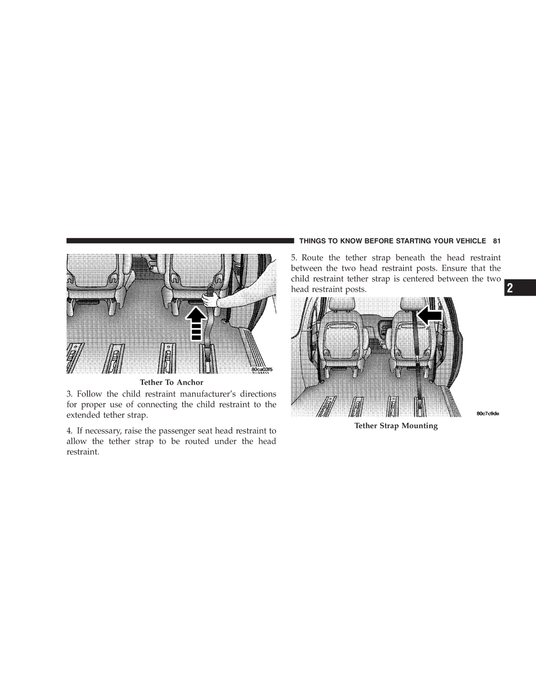 Chrysler 2005 Town and Country manual Tether To Anchor 