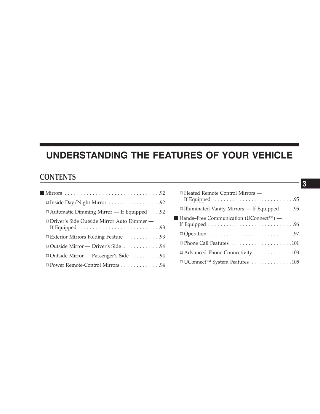 Chrysler 2005 Town and Country manual Understanding the Features of Your Vehicle 