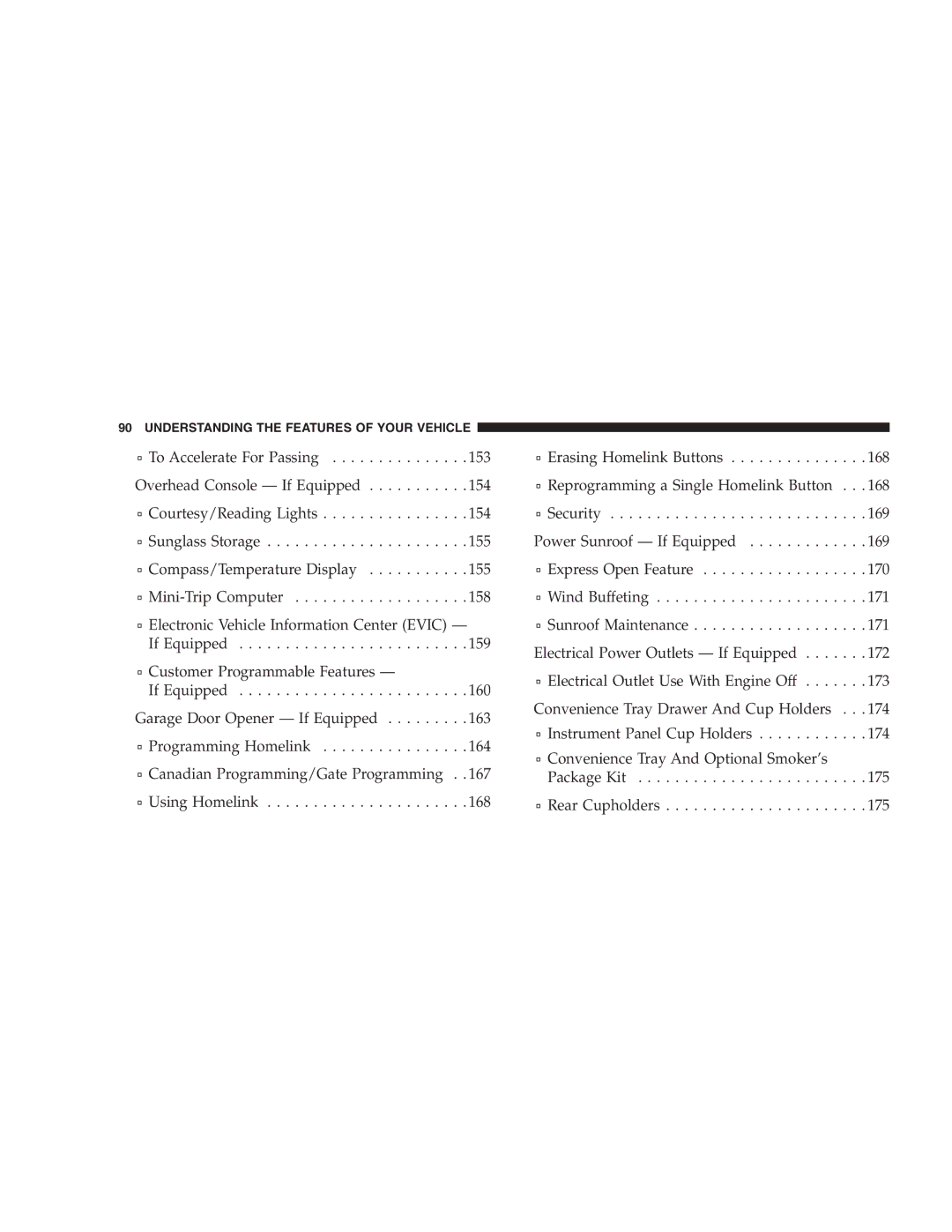 Chrysler 2005 Town and Country manual Understanding the Features of Your Vehicle 