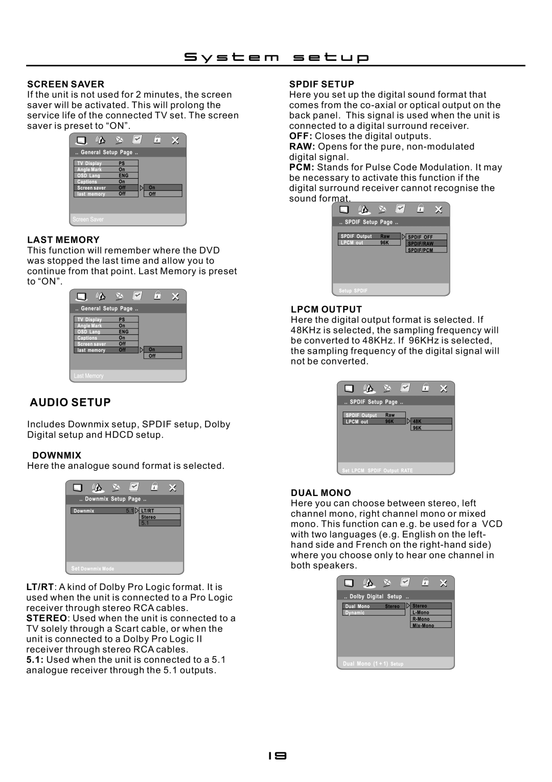 Cilo C-101 manual Audio Setup 