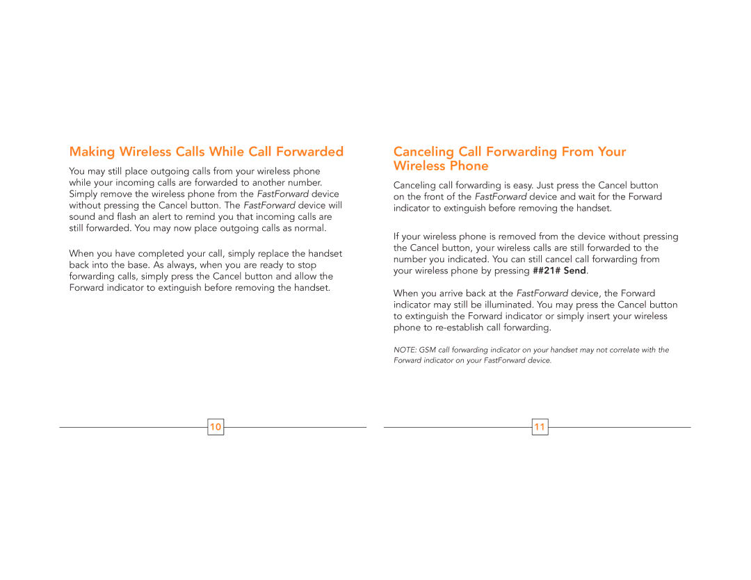 Cingular G4010, G4050 manual Making Wireless Calls While Call Forwarded, Canceling Call Forwarding From Your Wireless Phone 