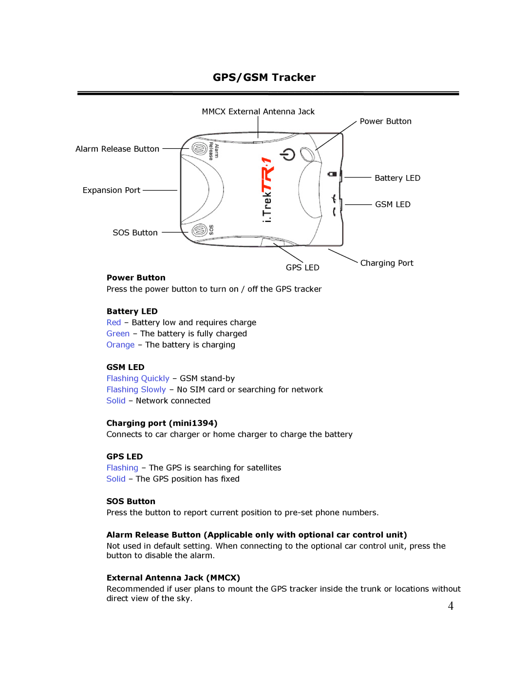 Cingular TR-1 manual GPS/GSM Tracker 