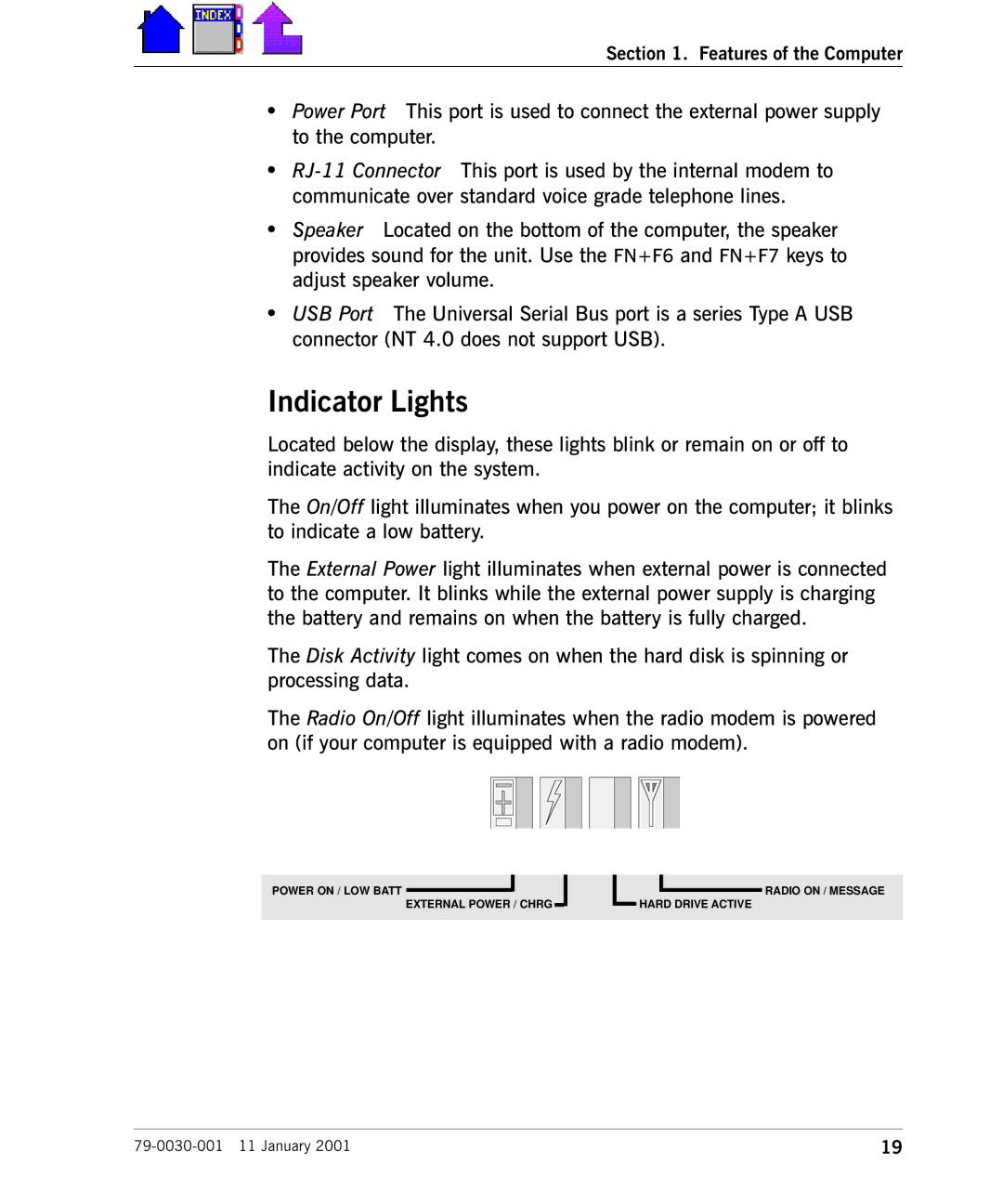 Cingular X-C 6250 Pro (300) manual Indicator Lights 