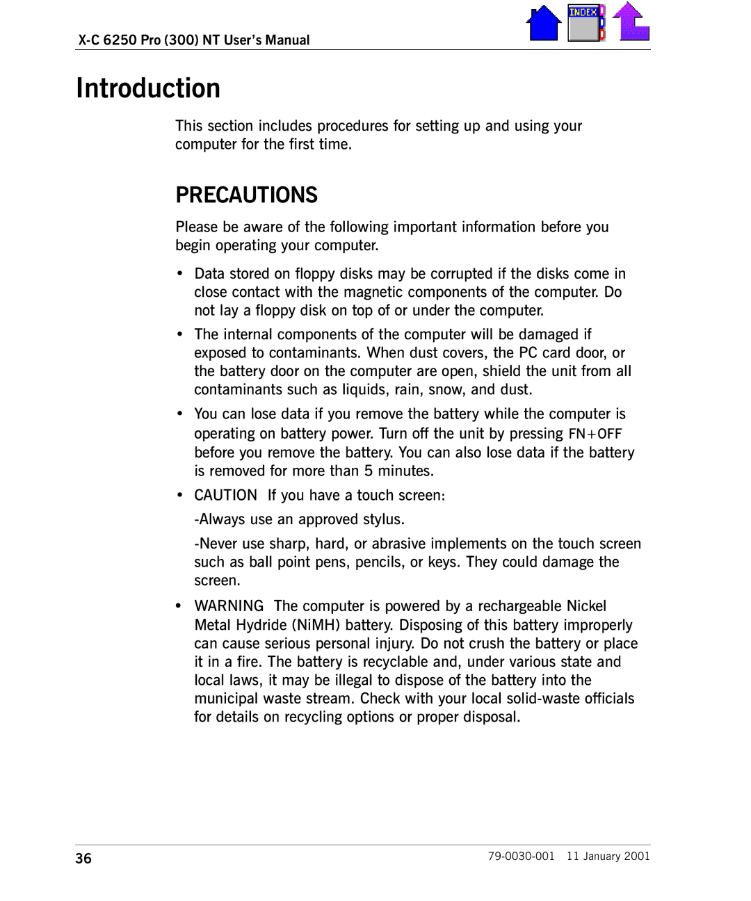 Cingular X-C 6250 Pro (300) manual Precautions 