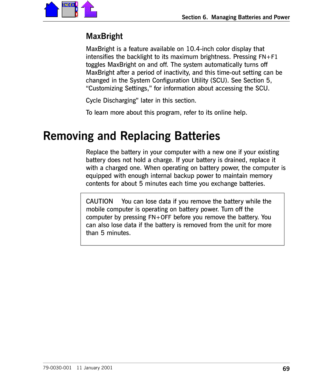 Cingular X-C 6250 Pro (300) manual Removing and Replacing Batteries, MaxBright 