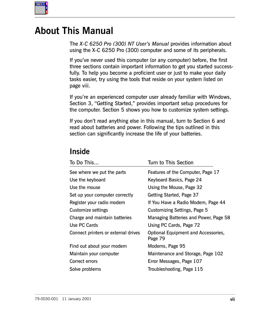 Cingular X-C 6250 Pro (300) manual About This Manual, Inside 