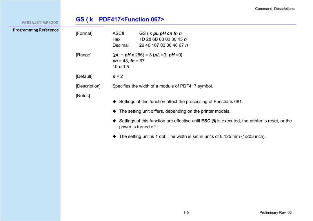 Cino MP3200 manual 119 