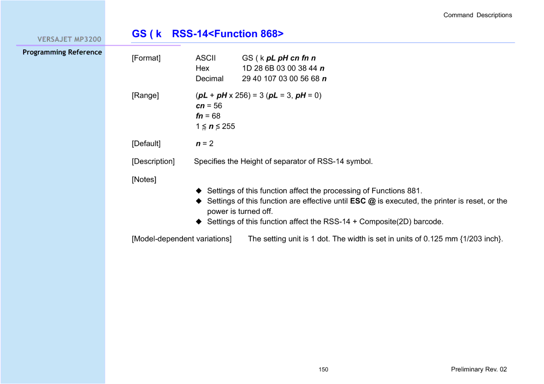 Cino MP3200 manual 150 