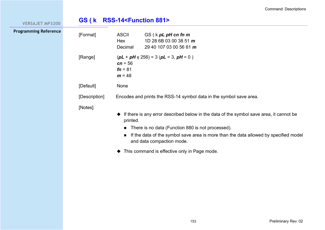 Cino MP3200 manual 153 