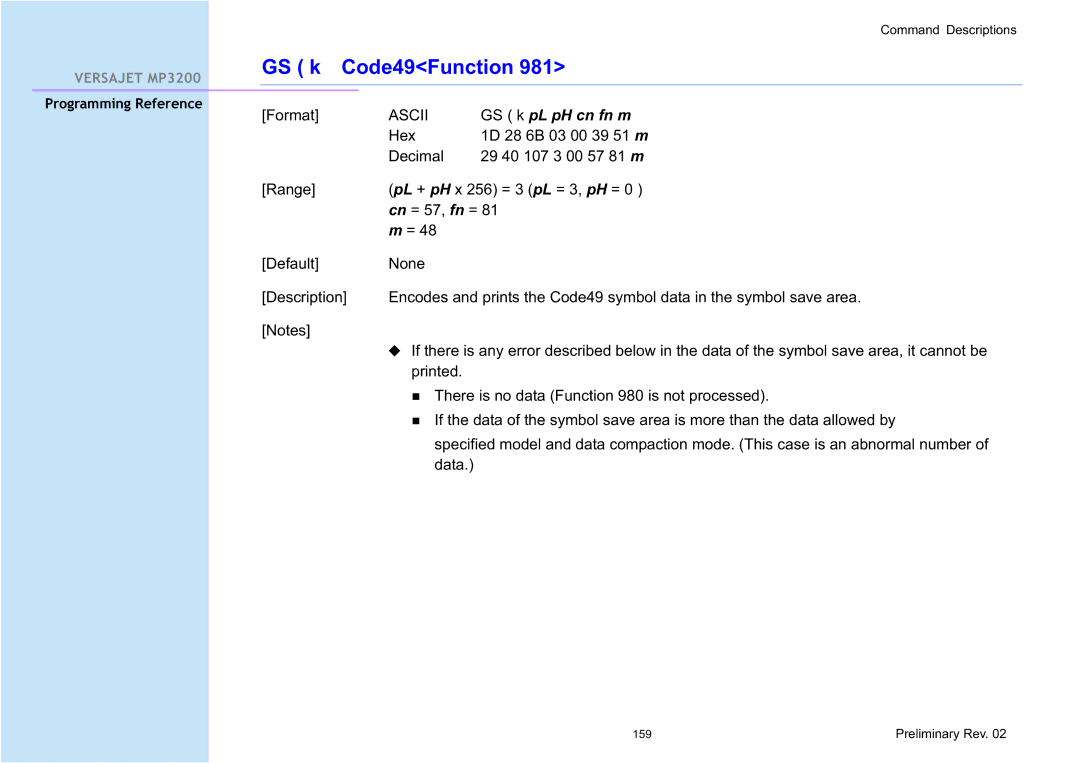 Cino MP3200 manual 159 