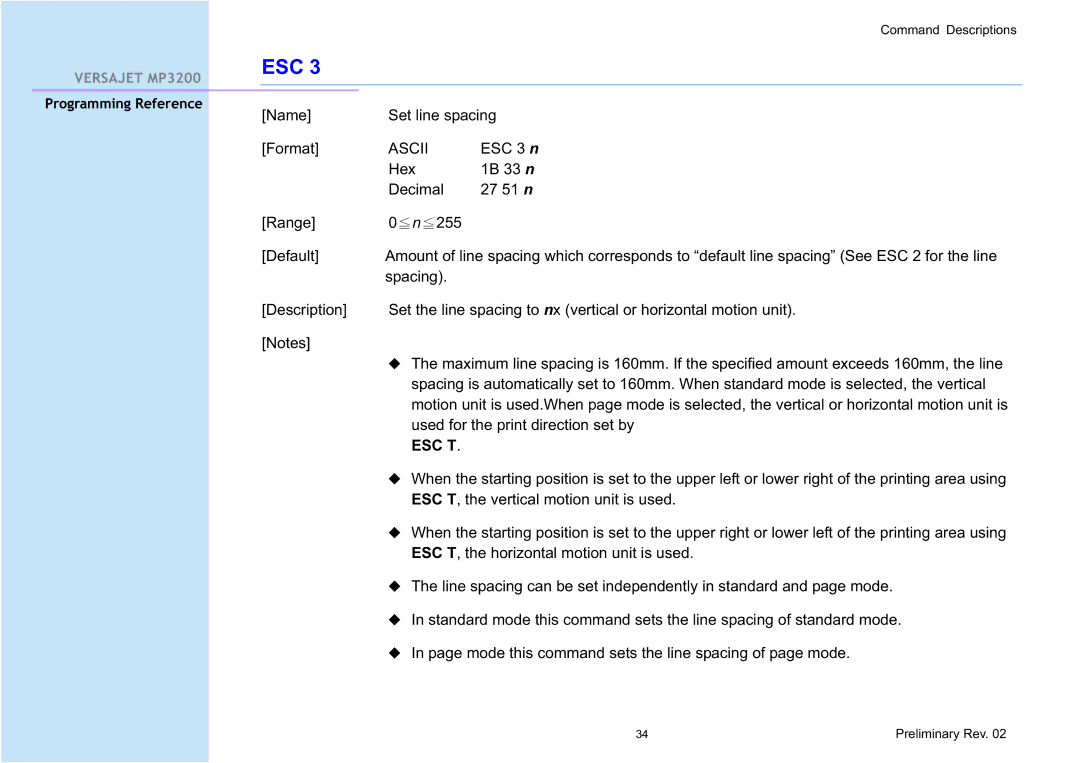 Cino MP3200 manual Name Set line spacing Format 