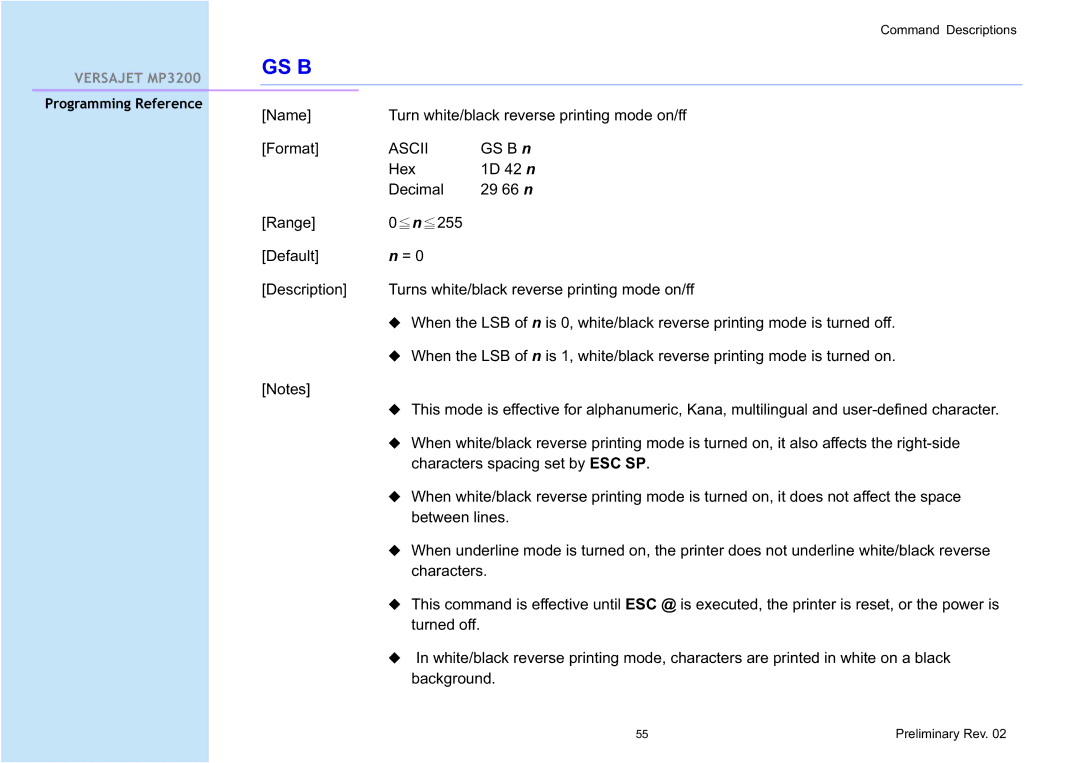 Cino MP3200 manual Gs B 