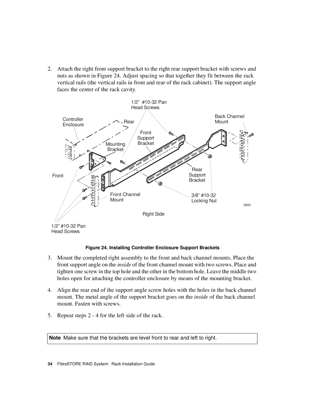 Ciprico 21021625 B manual Installing Controller Enclosure Support Brackets 